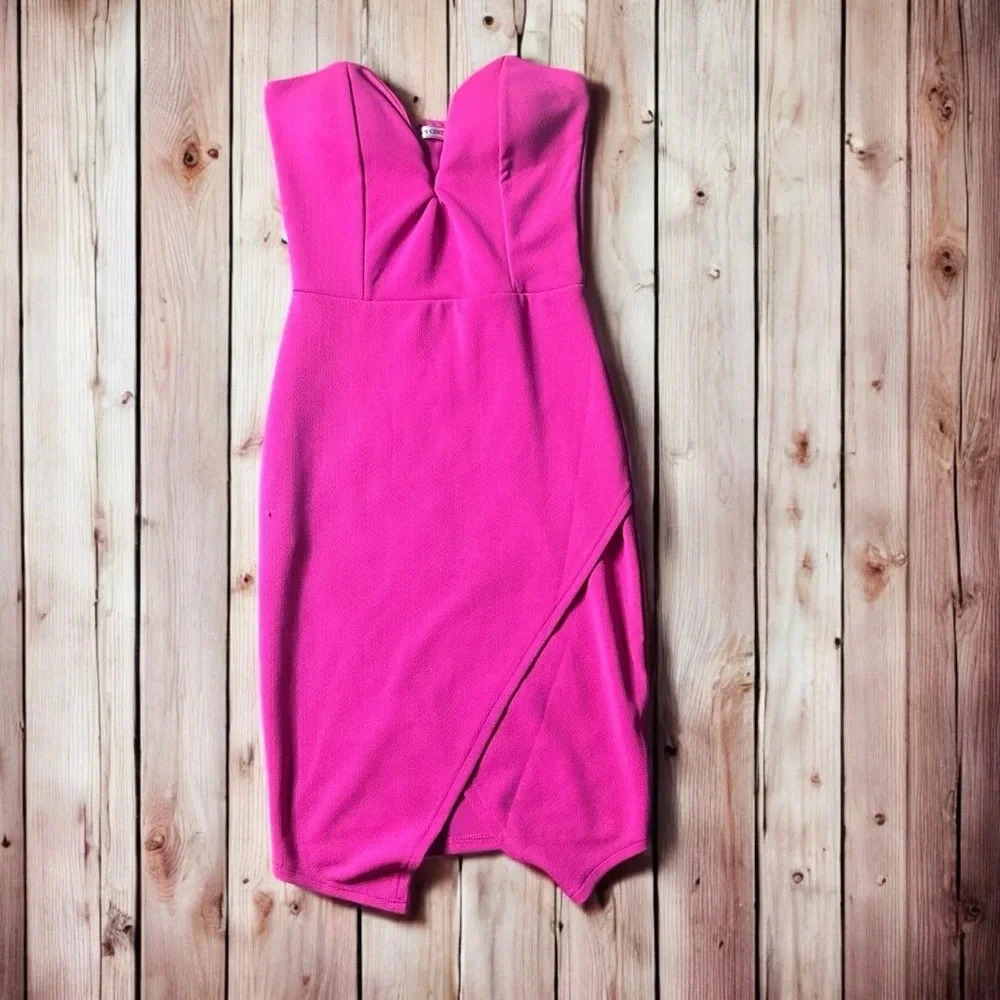 Hot Pink strapless body central dress NWT (B4)